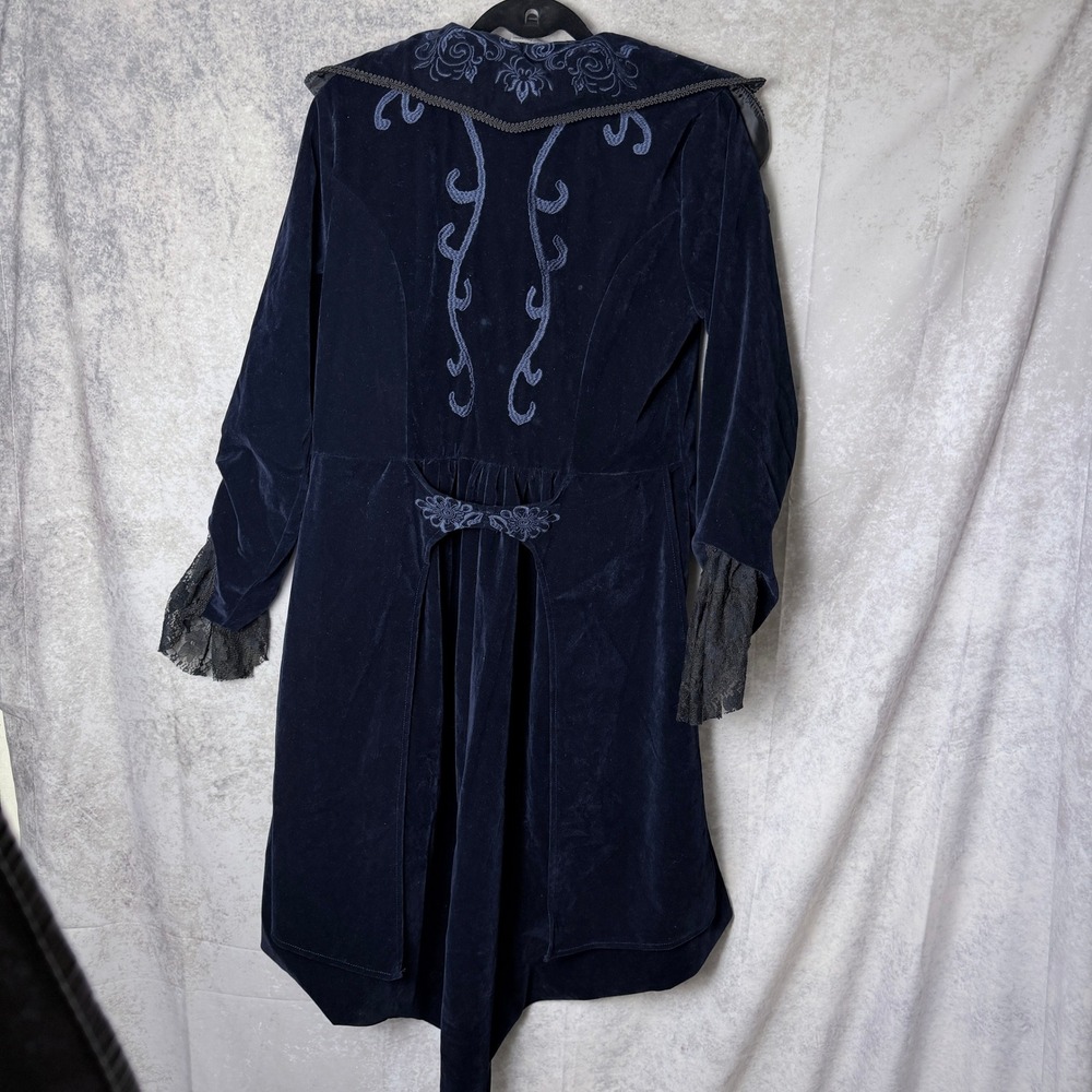 Women's Navy Victorian Tailcoat, Steampunk, Gothic, Trench Coat Costume, Size M - Picture 3 of 10